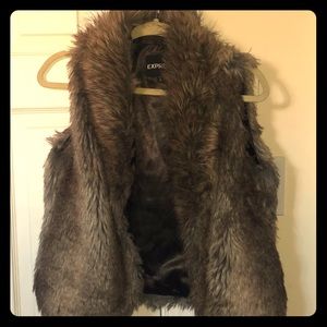 Faux fur vest